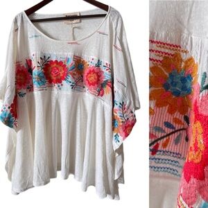 SAVANNA JANE NWT Tunic Top Coverup Poncho Sz 1X 2X